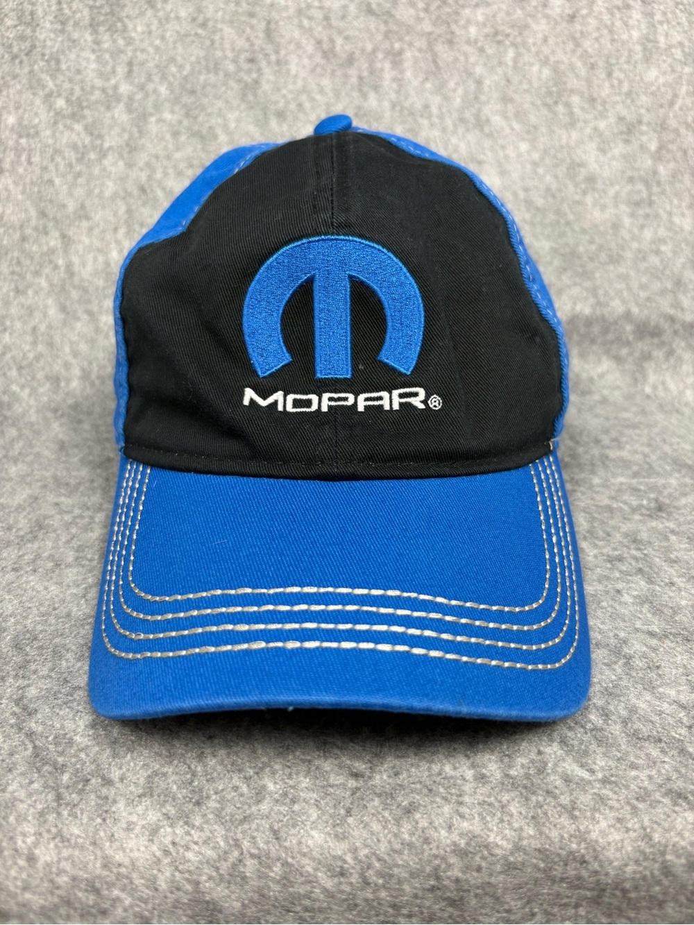 Mopar Blue Black Embroidered Adjustable Hat